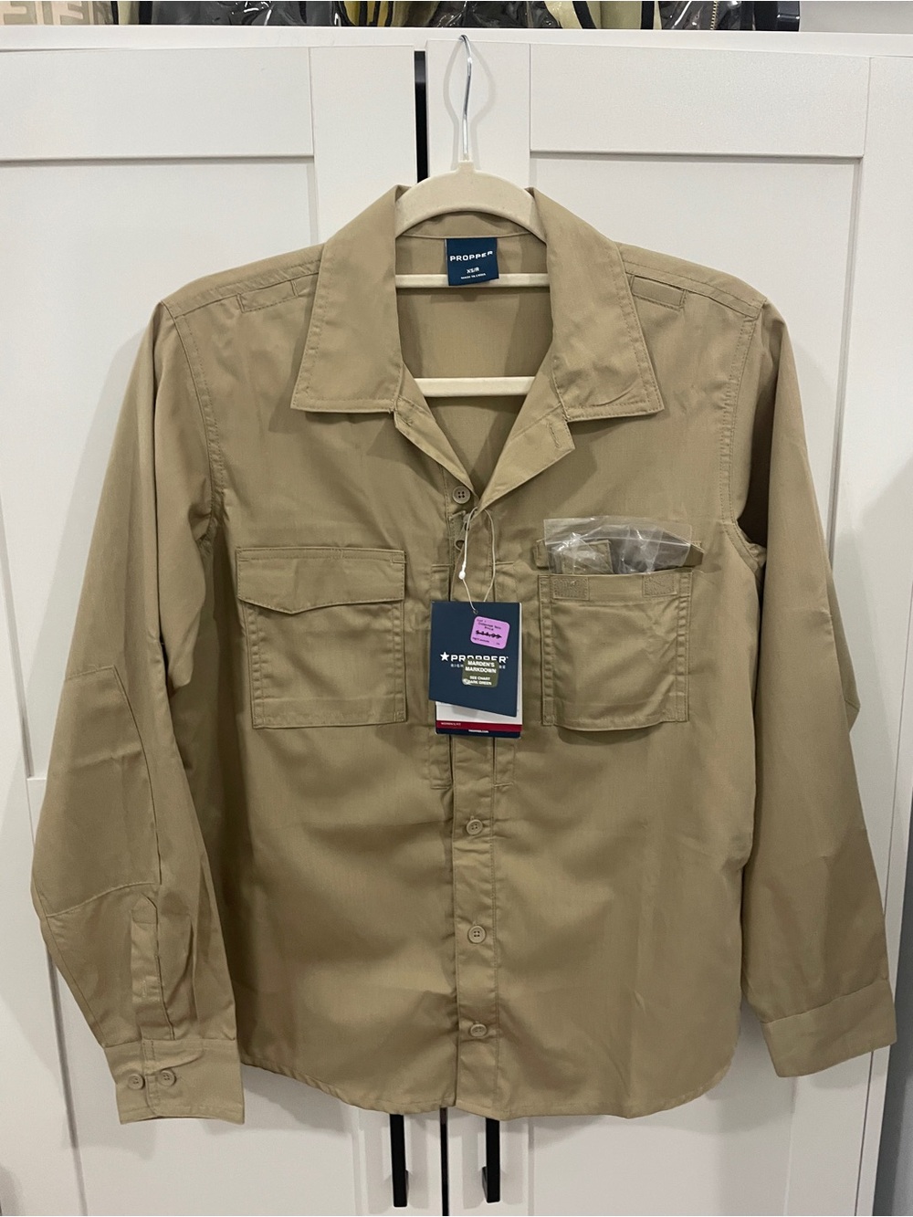 NWT Propper Women’s Button-Down Water Repellent Shirt in Khaki Tan